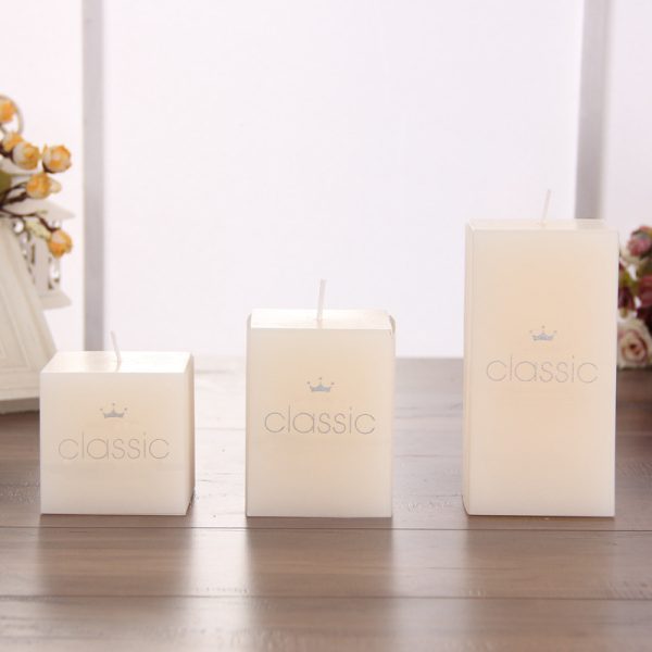 White Pillar Paraffin Wax Candles – Home & Event Decor - Image 3