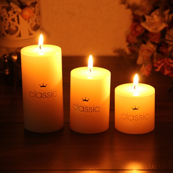 White Pillar Paraffin Wax Candles – Home & Event Decor - Image 4