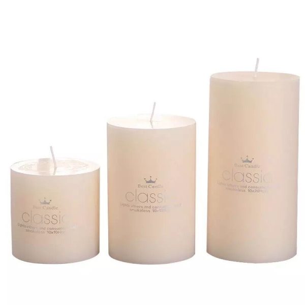 White Pillar Paraffin Wax Candles – Home & Event Decor - Image 5