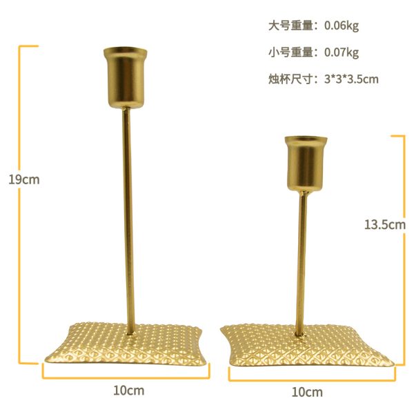 Hot Sale Gold Iron Candle Holders – Various Styles Available - Image 6