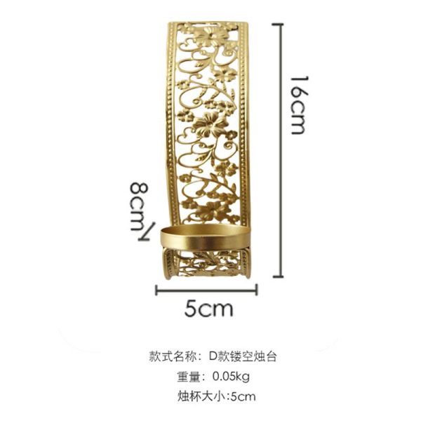 Hot Sale Gold Iron Candle Holders – Various Styles Available - Image 5