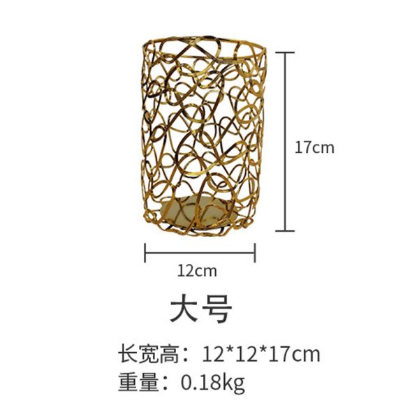 Hot Sale Gold Iron Candle Holders – Various Styles Available - Image 10