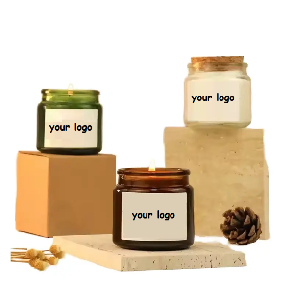 Creative Soy Wax Scented Candle in Glass Jar - Image 2