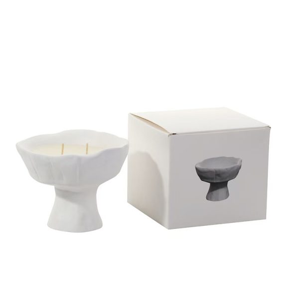 Luxury Goblet Soy Scented Candle – Elegant Plaster Design