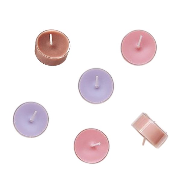 Scented Tealight Candles in Round & Heart Holders - Image 2
