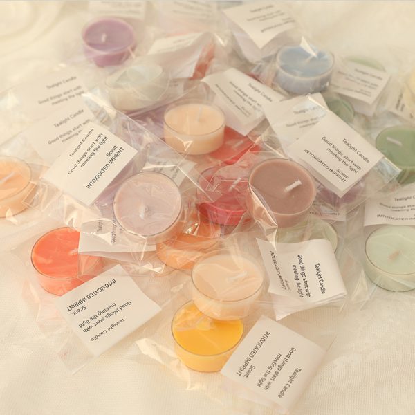 Scented Tealight Candles in Round & Heart Holders - Image 3