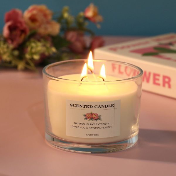 3-Wick Scented Candle in Glass Jar - Image 4