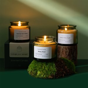 Creative Soy Wax Scented Candle in Glass Jar