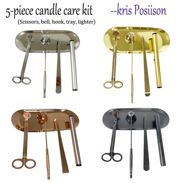 Custom Stainless Steel Candle Care Kit – 3/4/5pcs - Image 5