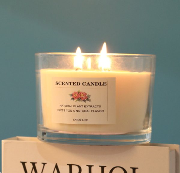 3-Wick Scented Candle in Glass Jar